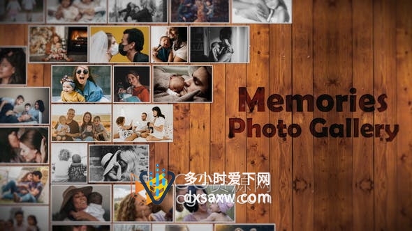 AE模板-周年纪念日优雅快乐时光爱情故事回忆浪漫婚礼旅行照片相册视频