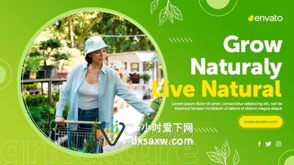 AE模板-农业宣传片蔬菜食品生产商生态农场介绍幻灯片视频
