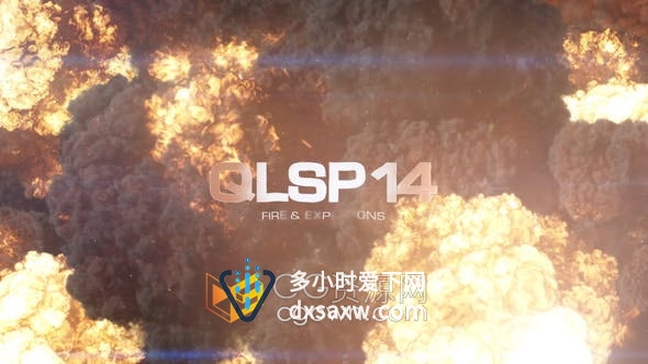 AE模板-10种不同标志动画爆炸烟雾燃烧火焰特效LOGO视频