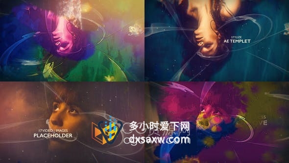 AE模板-Ink Slideshow水彩墨水素描动画幻灯片相册视频
