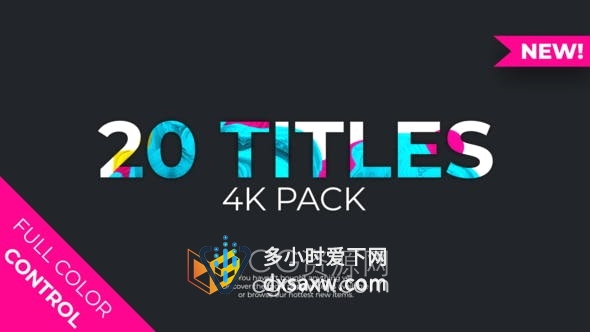 AE模板-20 Colorful Titles多彩时尚文字标题视频字幕