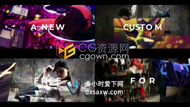 AE模板快速滑动效果vlog介绍视频片头图文动画制作工程
