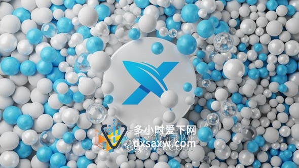 漂亮3D玻璃球动画演绎展示LOGO标志效果视频片头-AE模板