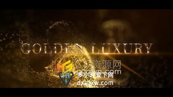 Luxury Awards Titles华丽金色粒子闪耀颁奖典礼晚会介绍视频片头-AE模板