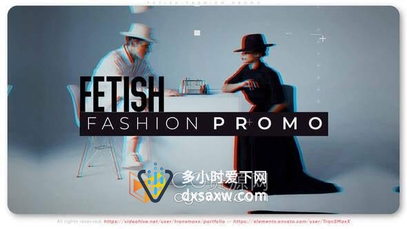AE模板-魅力性感幻灯片时尚宣传片头视频Fetish Fashion Promo