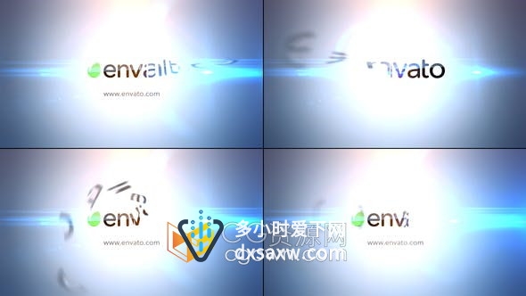 多种效果明亮光效LOGO动画切片汇聚视频片头-AE模板