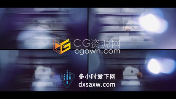 AE模板-明亮散景玻璃光面反射效果公司标志LOGO展示片头
