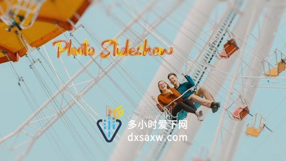 可爱照片幻灯片浪漫婚礼照片展示动画相册视频制作-AE模板