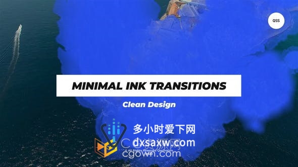 Ink Transitions 4K分辨率水墨油漆飞溅转场图片幻灯片视频制作-AE模板