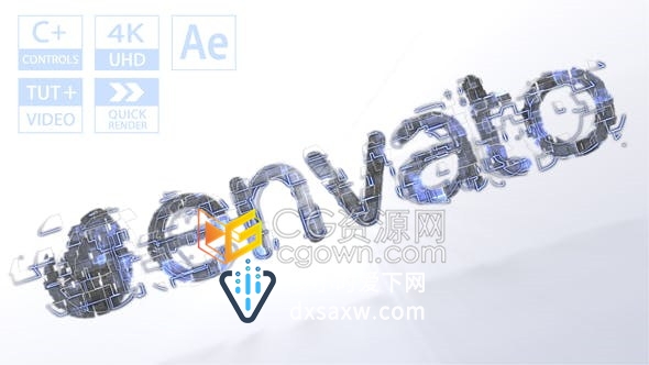 科技感网络安全加密货币数字化通信连接技术企业LOGO片头-AE模板