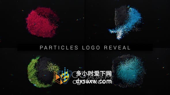 AE模板-Particular插件制作粒子特效汇聚LOGO动画视频效果