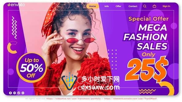 AE模板-时装服装广告夏天比基尼介绍新品上市推广视频广告