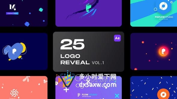 AE模板-25种设计图形动画LOGO标志视频片头