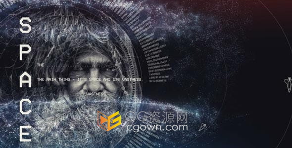 AE模板-空间视觉差幻灯片抽象史诗黑暗电影预告片开场视频