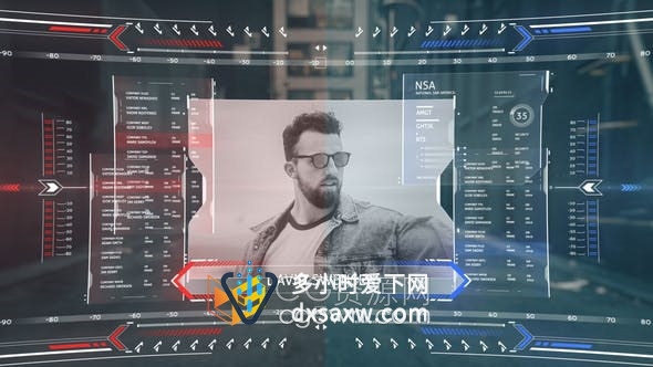 AE模板-高科技界面图形动画合成视频片头技术公司介绍