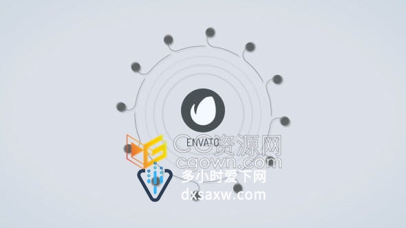 AE模板非常简易快速时尚标志动画现代医疗科技企业logo片头