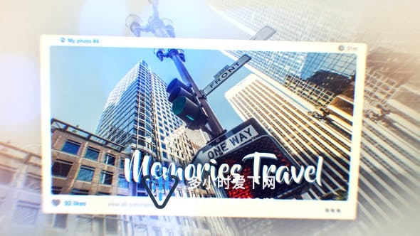 AE模板-回忆旅行照片幻灯片婚礼相册视频动画