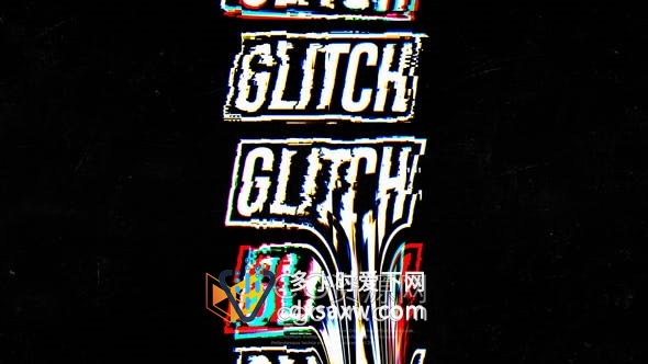 RGB分离故障动画Glitch Logo Type标志视频片头-AE模板下载