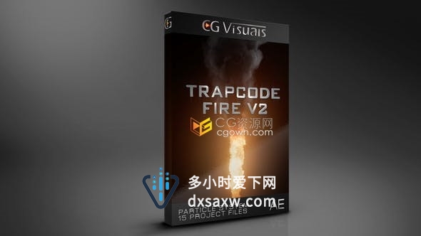 Trapcode Fire V2.3使用Particular插件制作15组火焰燃烧动画特效-AE模板