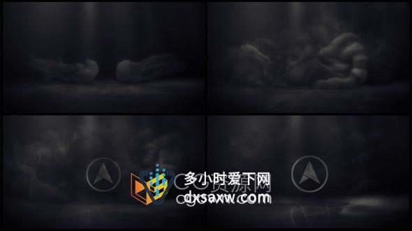 烟雾特效动画演绎标志LOGO效果视频片头-AE模板