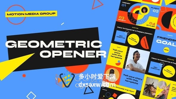 After Effects模板以新潮艺术风格制作时尚活动宣传视频动画