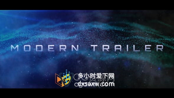 AE模板-抽象炫酷太空粒子特效视频背景电影宣传预告片
