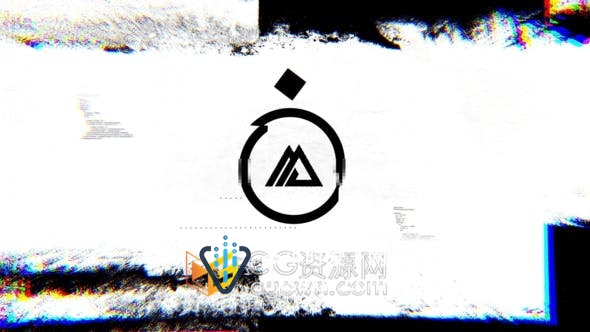 Glitch Shapes Logo失真毛刺故障图形动画高科技计算机公司视频片头-AE模板