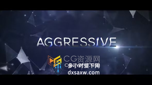 Aggressive Trailer酷炫标题动画故障效果电影预告片-AE模板