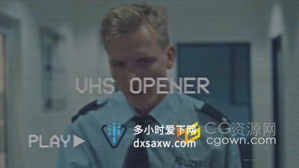 嘻哈说唱复古风格VHS故障AE模板开场白