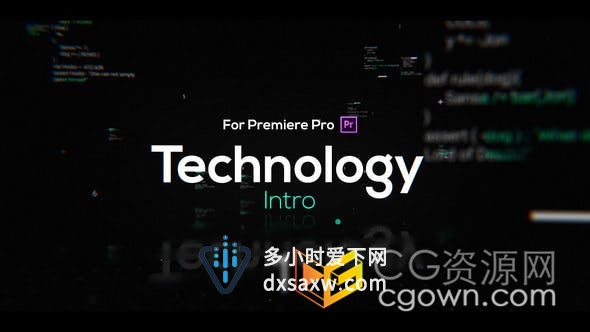 PR模板-4K高科技HUD数字背景现代科技企业技术简介商务演示快速标题幻灯片