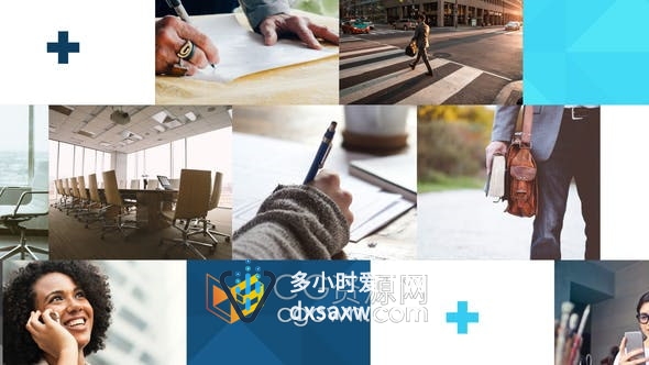 AE模板-带有可选时间轴干净简单数字公司介绍商务合作幻灯片