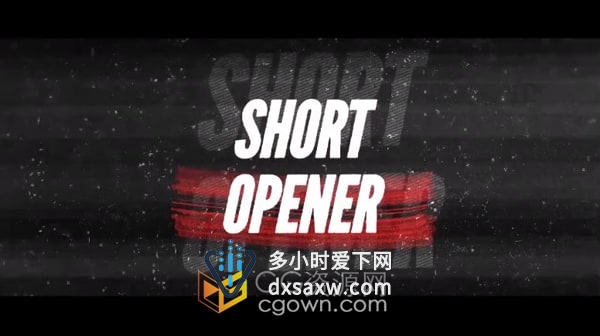 AE模板-屏闪雪花场景动画笔触标题适合体育锻炼介绍拳击赛事预告