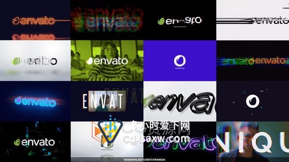 AE模板-45个标志场景合二为一多用途现代标志包下载