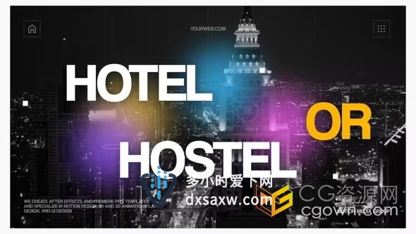 AE模板-度假酒店公寓宣传广告旅游节目开场视频Hotel Promo