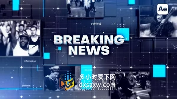 AE模板-突发新闻军事科技新闻片头