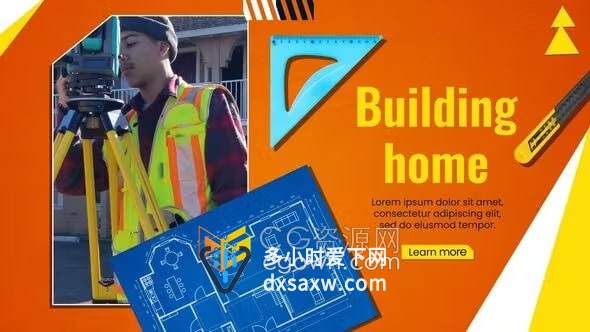 AE模板-建筑工具动画房地产幻灯片Construction And Real Estate Slideshow
