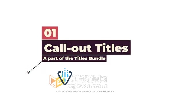 AE模板-40个标注动画标题Callouts Titles