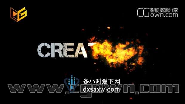 AE教程 制作标志凉爽燃烧火焰效果 LOGO动画效果视频教程