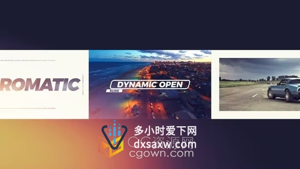 AE模板-滑动过渡干净界面动态图文宣传片商务演示旅行相册