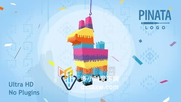 AE模板-皮纳塔标志卡通儿童频道传统文化节目介绍片头
