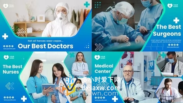 医疗保健医药企业医学研究机构健康频道宣传片AE模板
