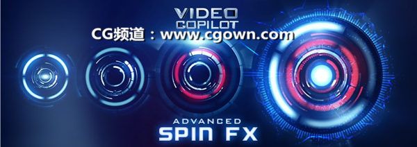 AK第143期AE教程：旋转的科技动画特效 Advanced Spin FX带工程