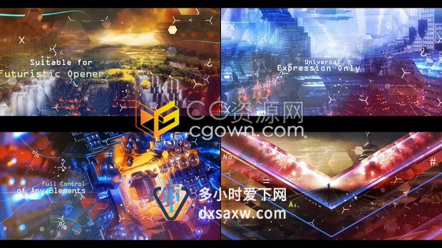 AE与PR模板-六角形视差信息图高科技宣传科学技术信息公司视频制作