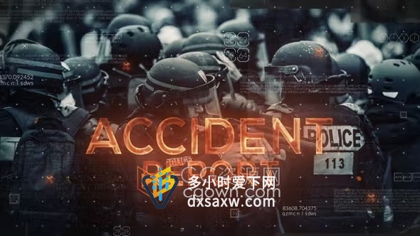 灼烧火热效果标题扫黑除恶消防宣传事故报告军事战争电影预告片AE模板