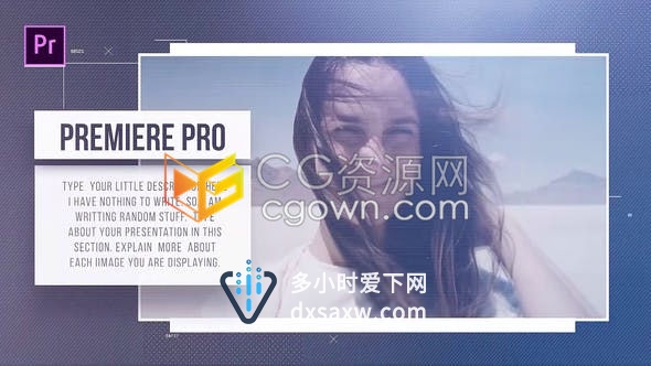 PR模板-商务简洁图文演示幻灯片房地产网站企业介绍摄影作品展示视频相册