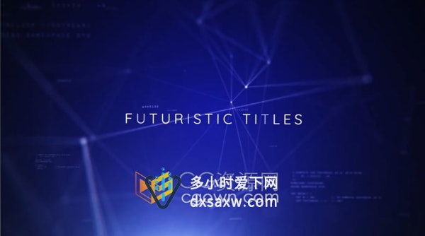 AE标题模板未来感科学教育科技主题风格文本动画