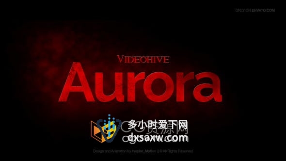 AE模板-史诗情感类红色电影标题预告片