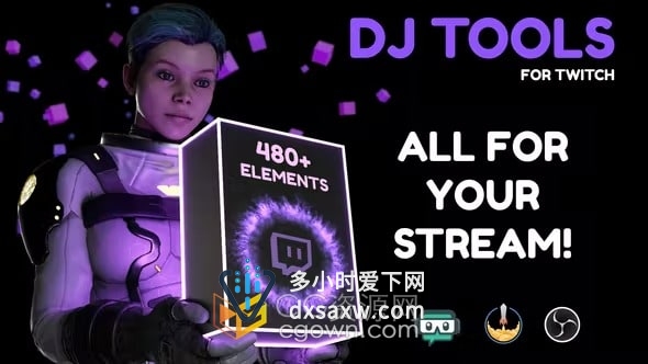 400+用于流媒体的DJ工具舞台VJ背景元素AE模板