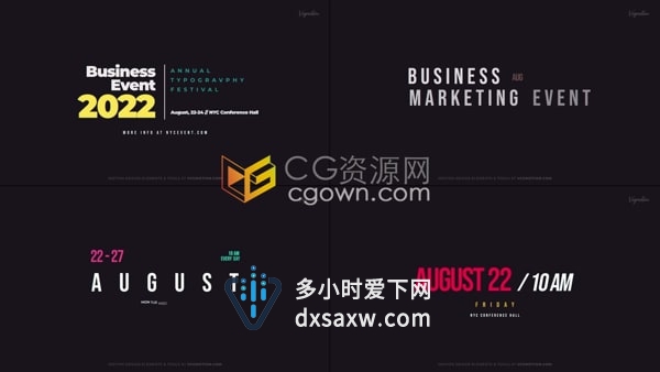 15个商务会议企业宣传视频文本标题动画AE模板下载