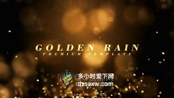 金色粒子散发高端奢华晚会幻灯片电影颁奖仪式公司年会包装AE模板